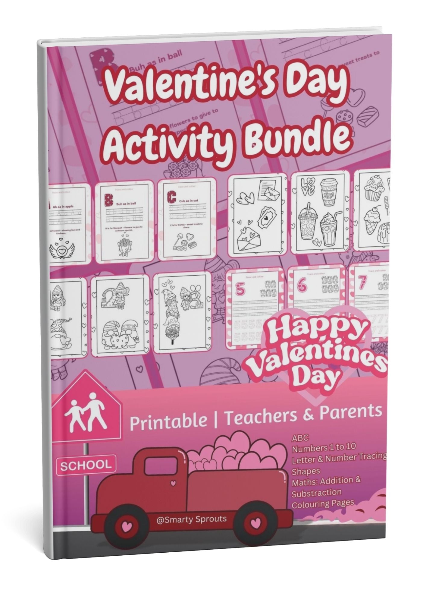 Valentine's Day Activity Bundle Worksheet for Toddlers | Fun & Educational Printable Worksheets for Busy Moms, Teachers & Homeschoolers